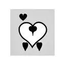 ace of hearts with flowers tattoo design idea