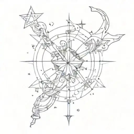 gemini-star-constellation tattoo tattoo design idea