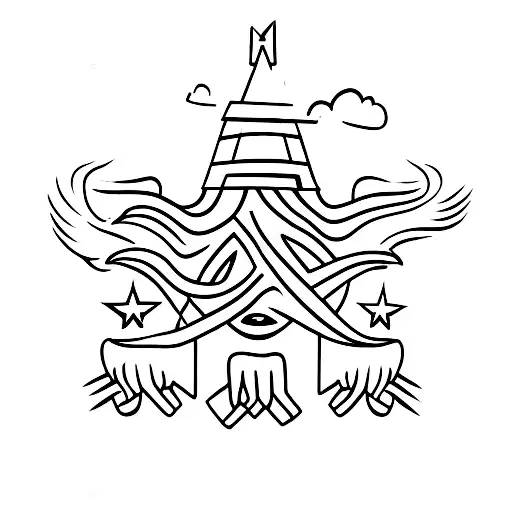 a kkk member being lynched tattoo design idea