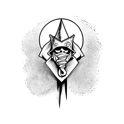 A kkk member being lynched that is a different image upside down tattoo design idea