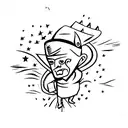 A kkk member being lynched that is a different picture upsidedown tattoo design idea