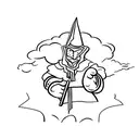 A kkk member being lynched that is a different picture upsidedown tattoo design idea