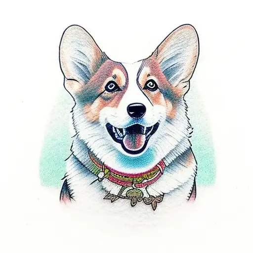 corgi tattoo design idea