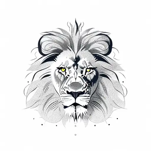 intelligent lion tattoo design idea