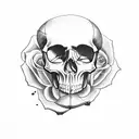 skull with rose, guns mexican hat tattoo design idea