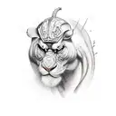 Show the defeated adversaries or obstacles being humbled or crushed underfoot. This imagery can be portrayed through sym tattoo design idea