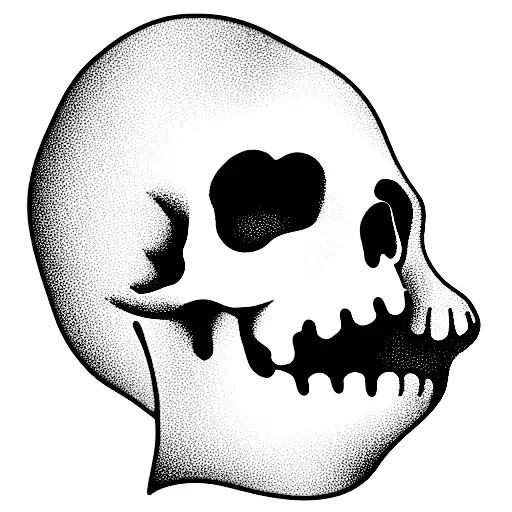 silly ghost holding a skull, white background, --no skin tattoo design idea