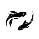 Koi Fish with Water tattoo design idea