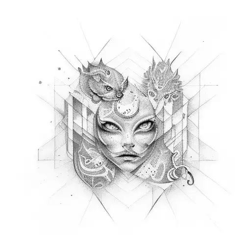 something related to quantum physics tattoo design idea