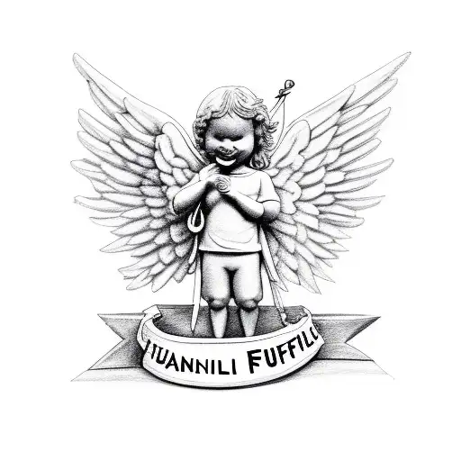 jimmy buffett angel tattoo design idea