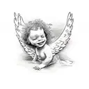 jimmy buffett angel tattoo design idea