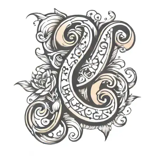 doing 90s letters tattoo design idea