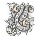 doing 90s letters tattoo design idea