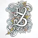 doing 90s letters tattoo design idea