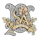 doing 90s letters tattoo design idea