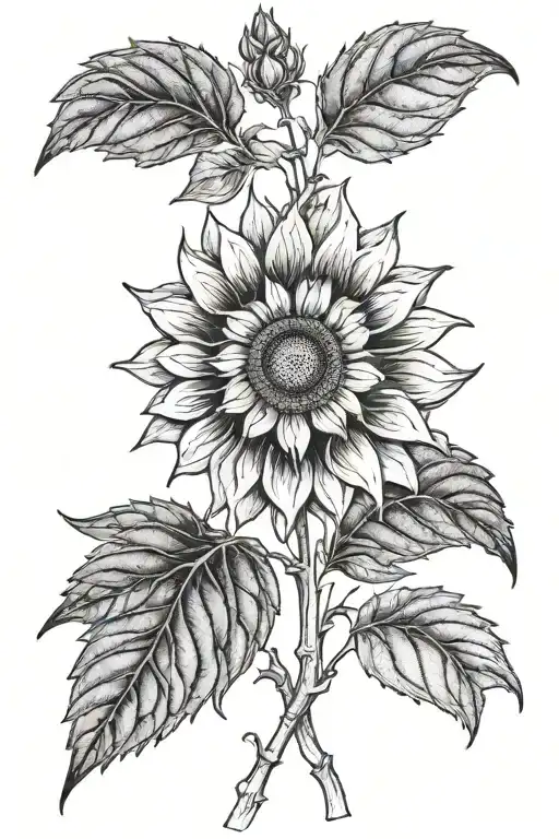 manly sun flower tattoo tattoo design idea