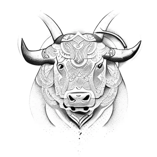bull and bear tattoo design idea
