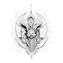 dragon and rabbit tattoo design idea