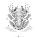 dragon and rabbit tattoo design idea