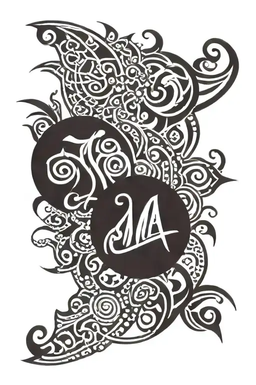 the word 'MANA' tattoo design idea