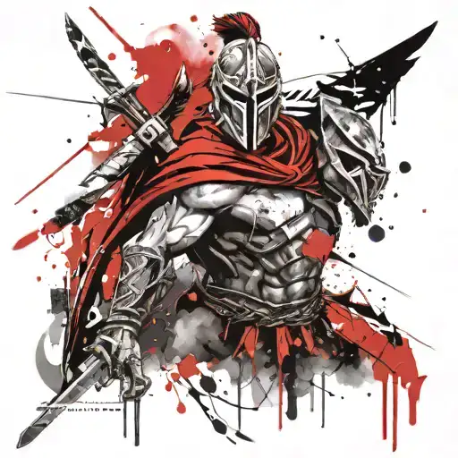 spartan warrior tattoo design idea
