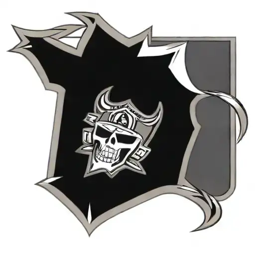 las vegas raiders football logo tattoo design idea
