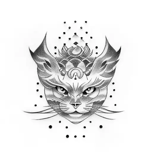 A tattoo that covers an entire arm, consisting of lines suitable for Japanese culture tattoo design idea