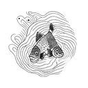 pisces fish tattoo design idea