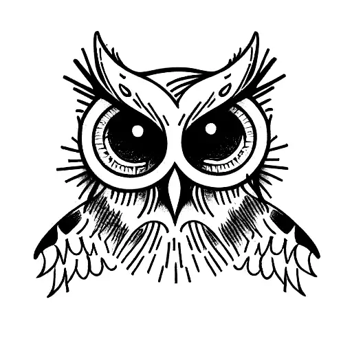 screech owl tattoo design idea