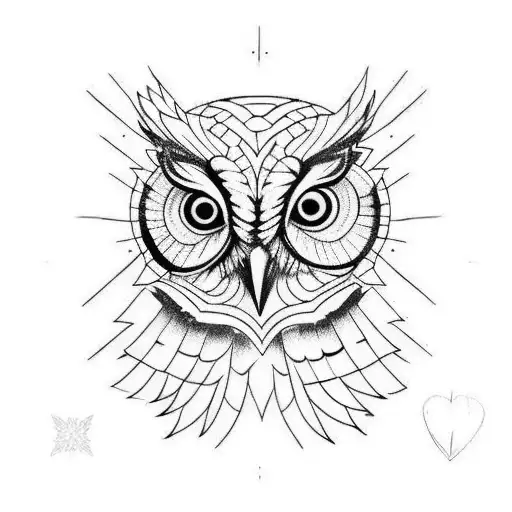 screech owl tattoo design idea
