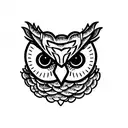 screech owl tattoo design idea
