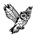 screech owl tattoo design idea