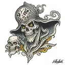 halloween ghost edgy tattoo design idea