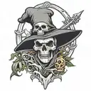 halloween ghost edgy tattoo design idea