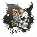 Add Text "BNWO" tattoo design idea