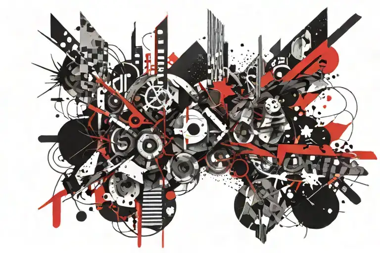 abstract in V tattoo design idea
