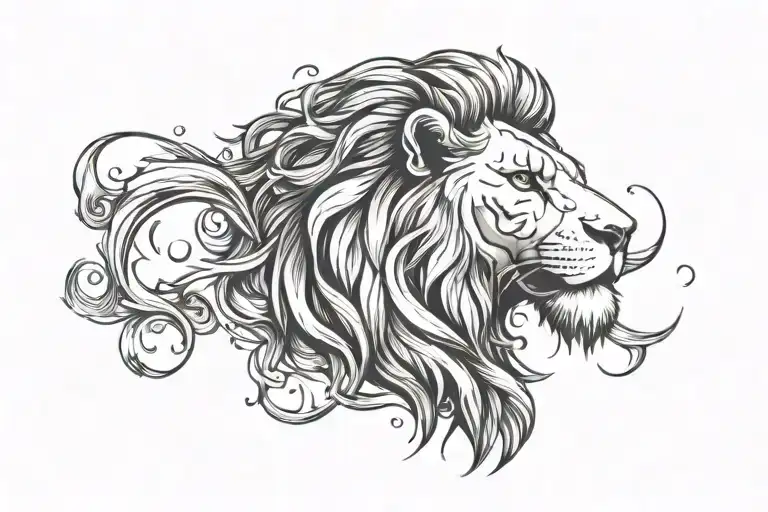 Leo zodiac sign tattoo design idea