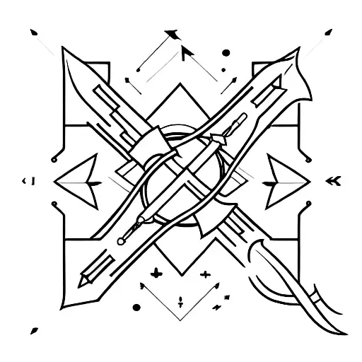 an arrow around infinity tattoo design idea