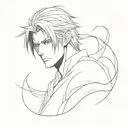 Design a tattoo featuring Sosuke Aizen from Bleach in a unique and artistic way tattoo design idea