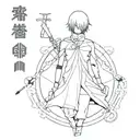 Combine elements from Nier Automata and Sosuke Aizen's character traits to create a unique and symbolic tattoo design tattoo design idea