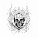Metal Hand Skull tattoo design idea