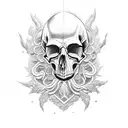 Metal Hand Skull tattoo design idea