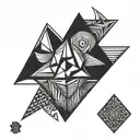 all black rhombus tattoo design idea