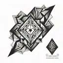all black rhombus tattoo design idea