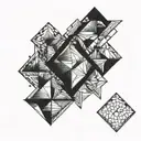 all black rhombus tattoo design idea