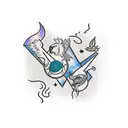Symbolic representation of the meeting between me and my best friend who changed my whole life in the best way tattoo design idea