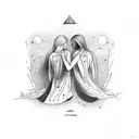 Symbolic representation of the meeting between me and my best friend who changed my whole life in the best way tattoo design idea