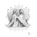 Symbolic representation of the meeting between me and my best friend who changed my whole life in the best way tattoo design idea