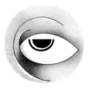 crescent moon with sea waves third eye awakening and transformation  tattoo design idea
