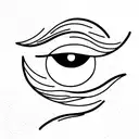 crescent moon with sea waves third eye awakening and transformation  tattoo design idea